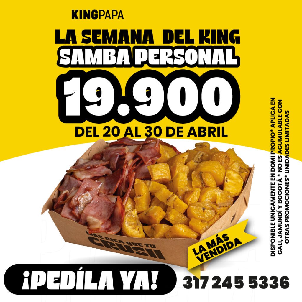 Imagen de La Semana del King: Disfruta la Samba Personal por solo $19.900
